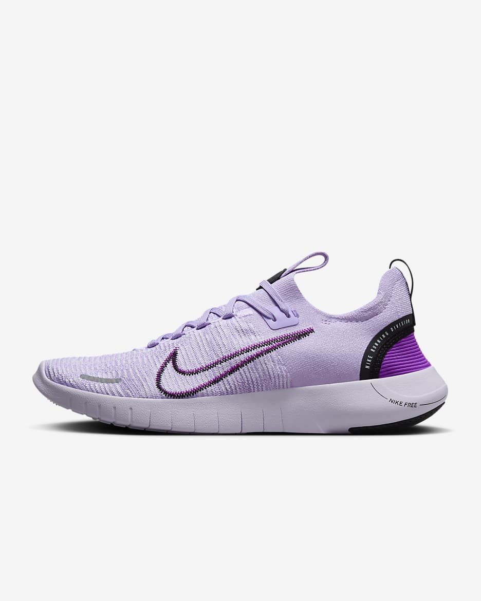 Nike free rn flyknit review womens purple on sale